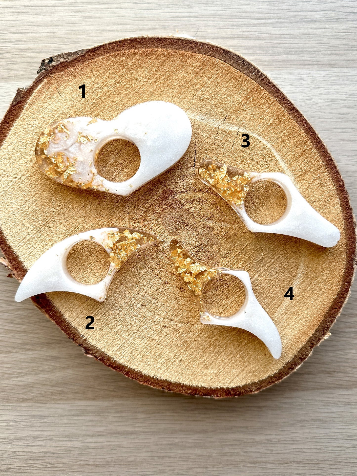 Bague de lecture en résine époxy Blanc