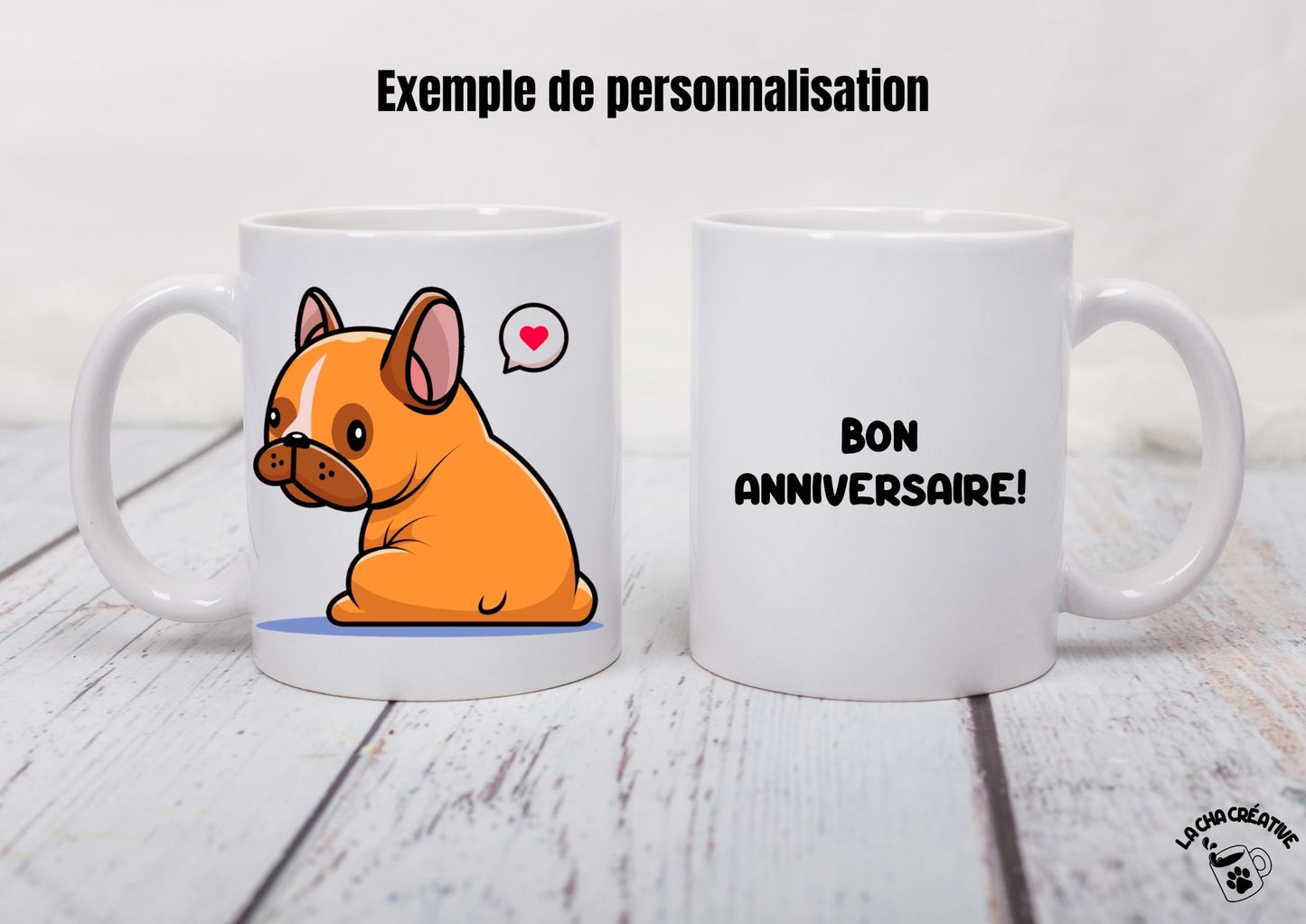 Tasse personnalisée Bouledogue Français