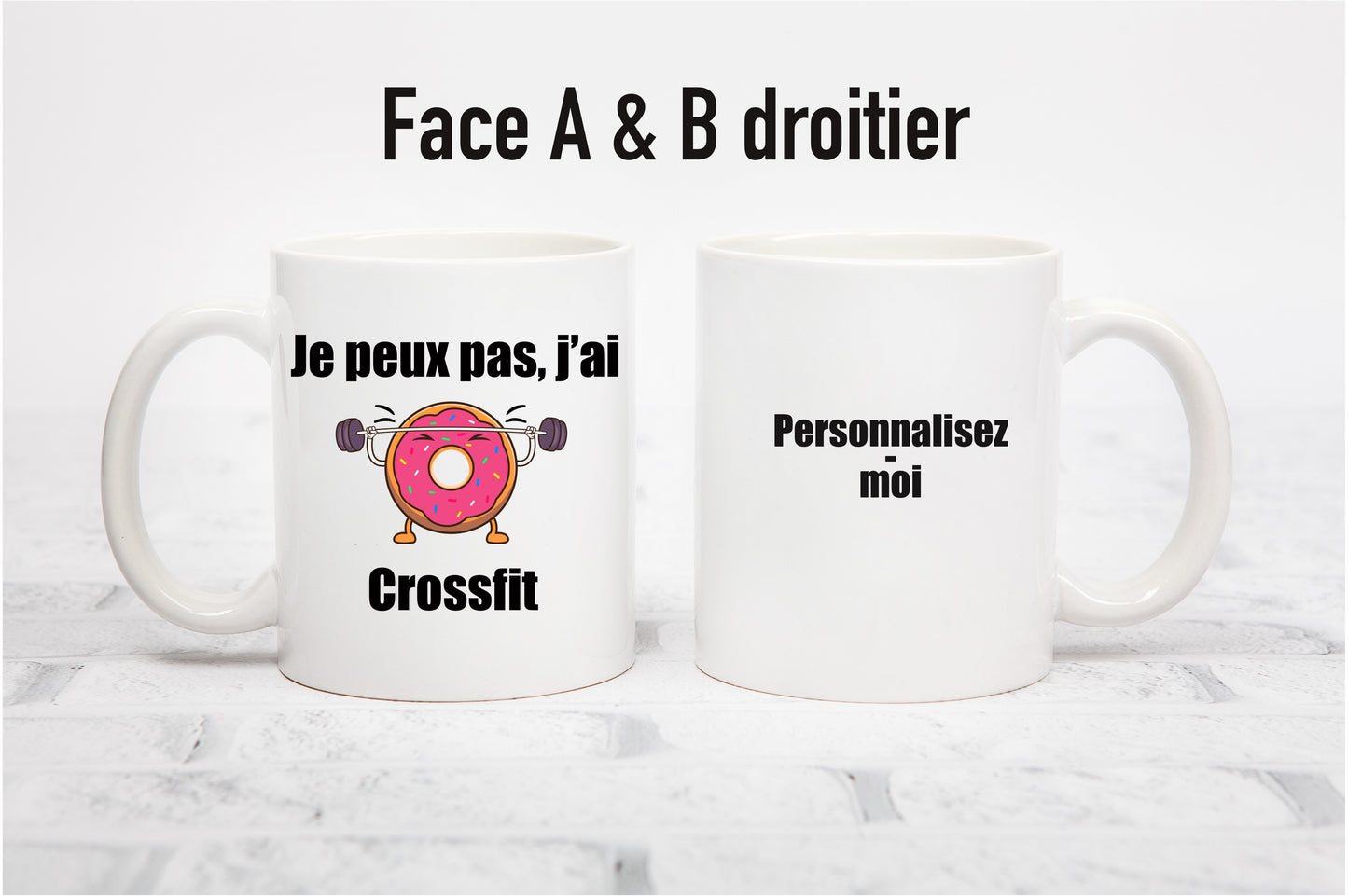 Tasse personnalisée Je peux pas, j'ai Crossfit