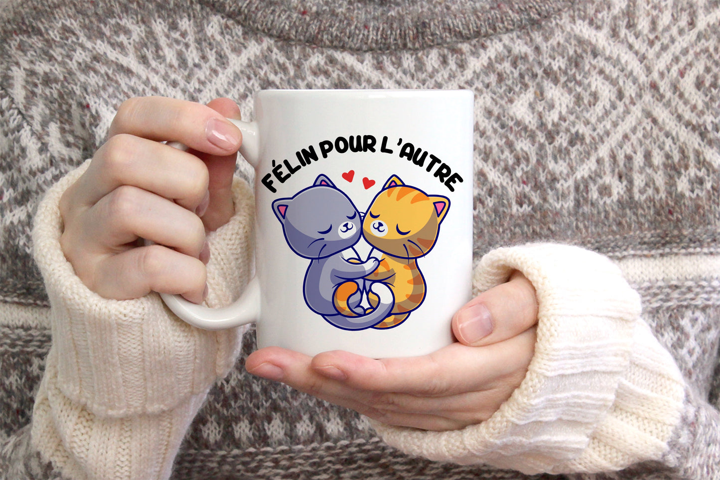Tasse personnalisée Félin pour l'autre
