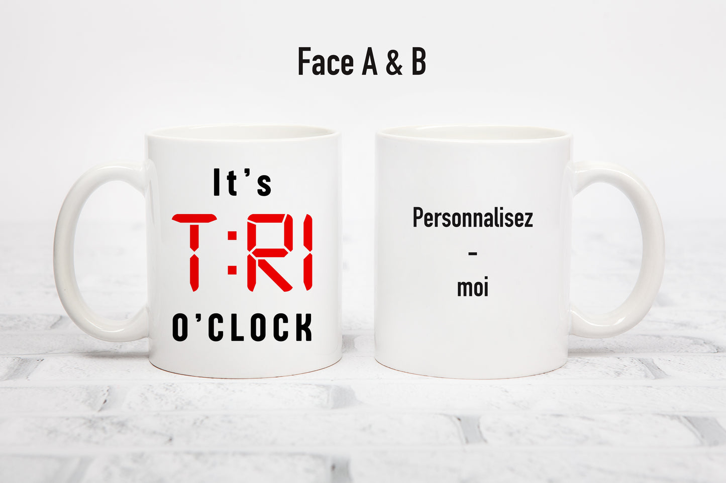 Tasse personnalisée It's Tri O'Clock