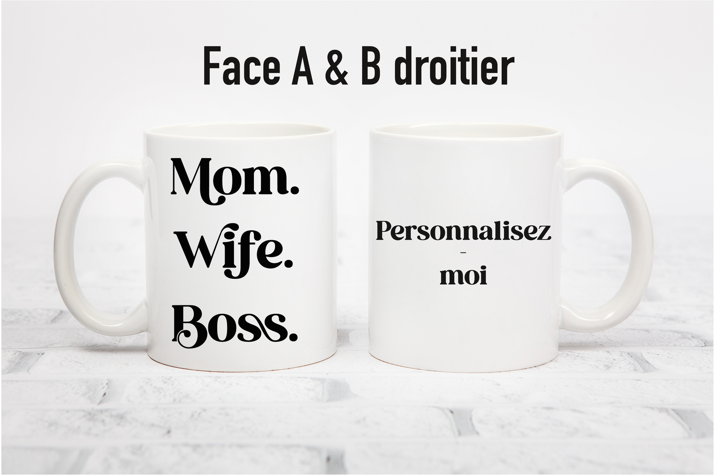 Tasse personnalisée Mom Wife Boss