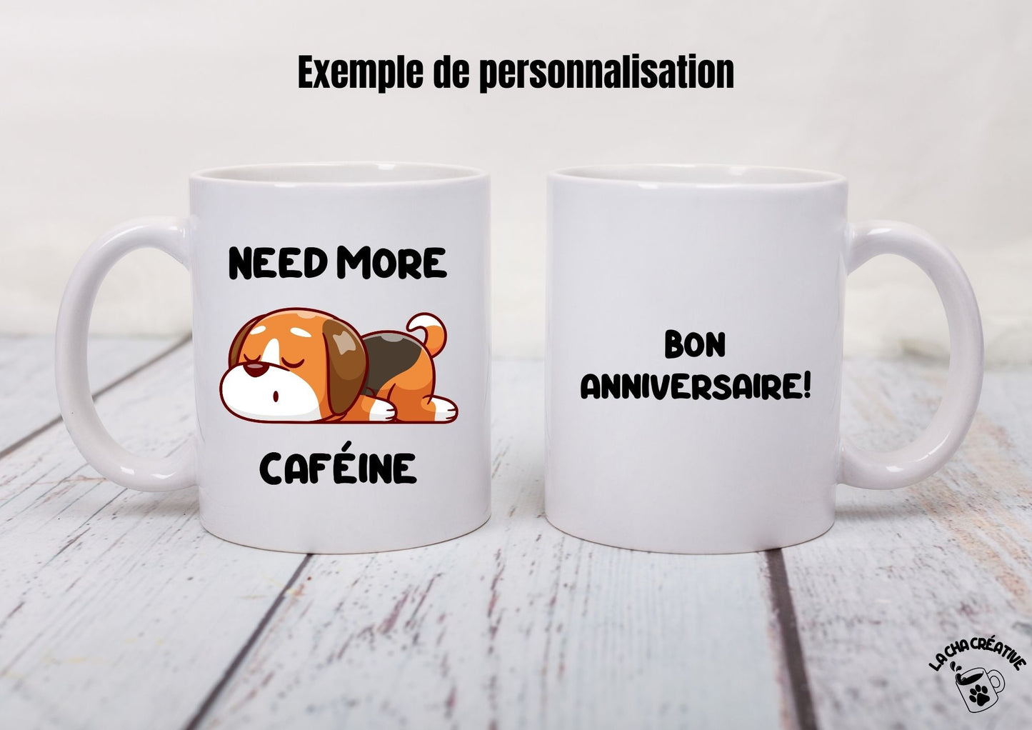 Tasse personnalisée Need More Cafeine