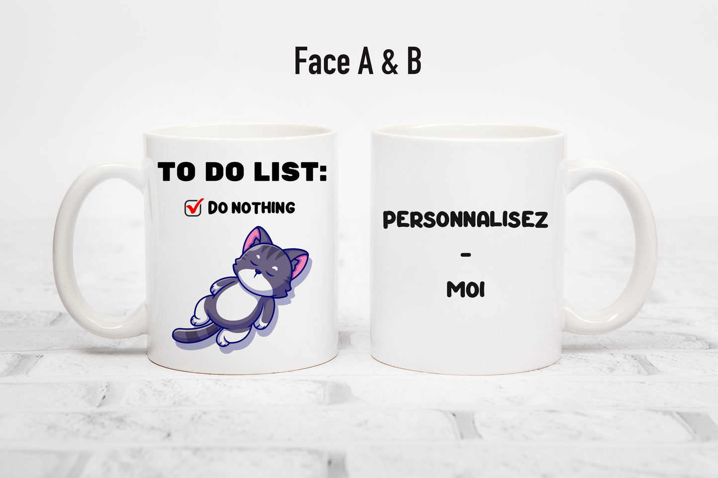 Tasse personnalisée To Do List Chat