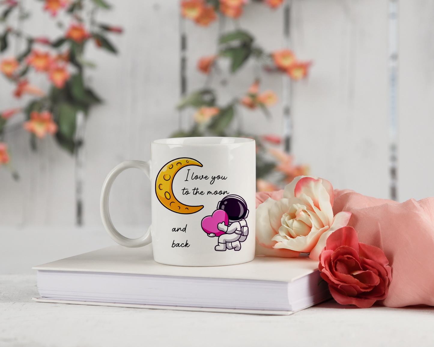 Tasse personnalisée I love you to the moon and back