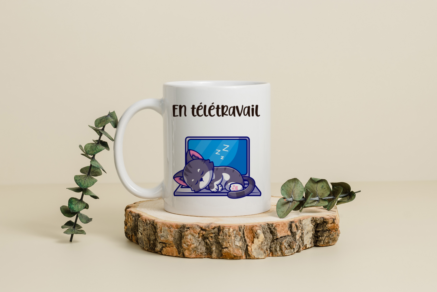 Tasse personnalisée En télétravail
