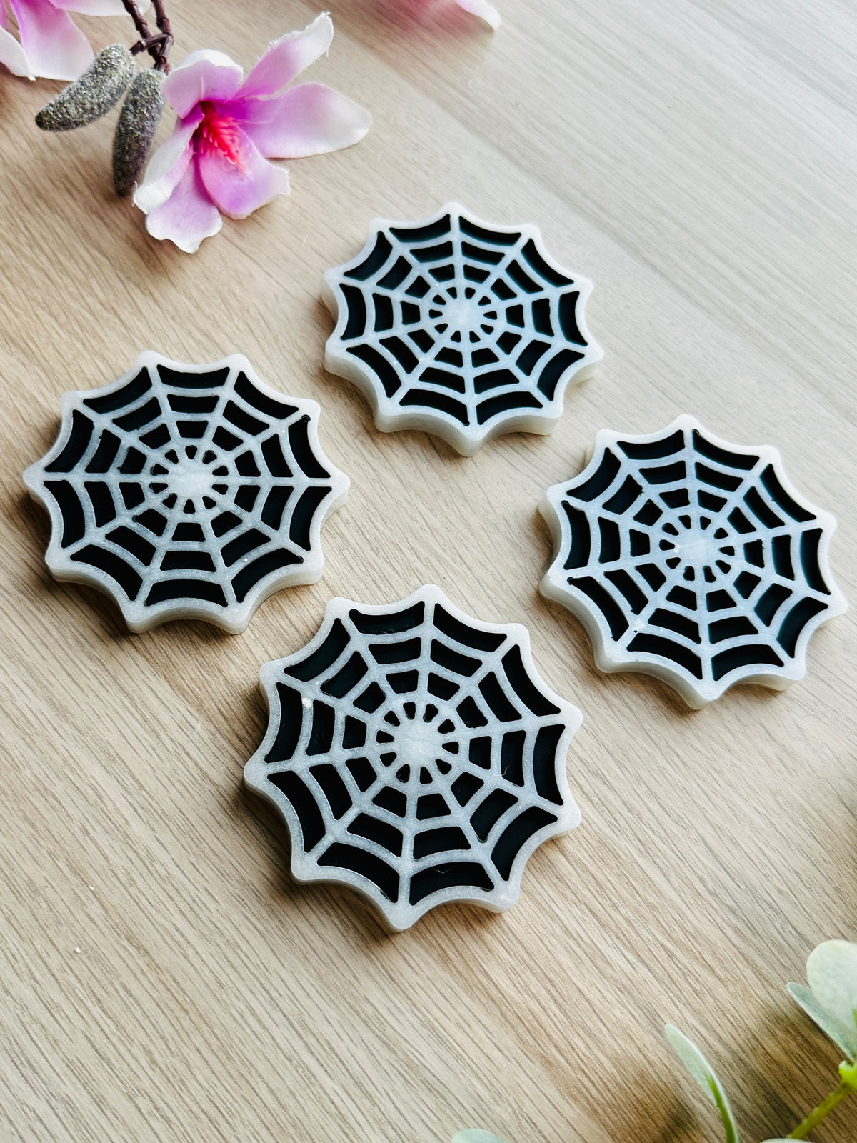 Sous-verre Toile d’Araignée en résine – Halloween