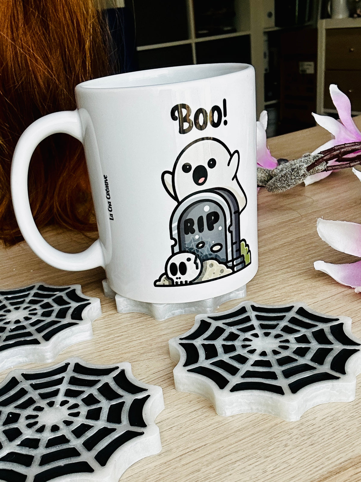 Sous-verre Toile d’Araignée en résine – Halloween