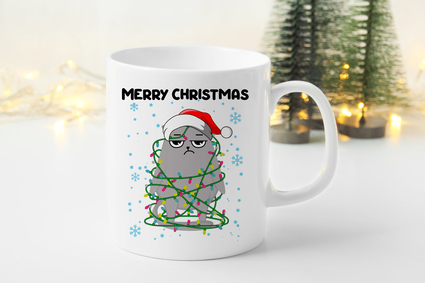 Tasse personnalisée Grumpy Cat Merry Christmas