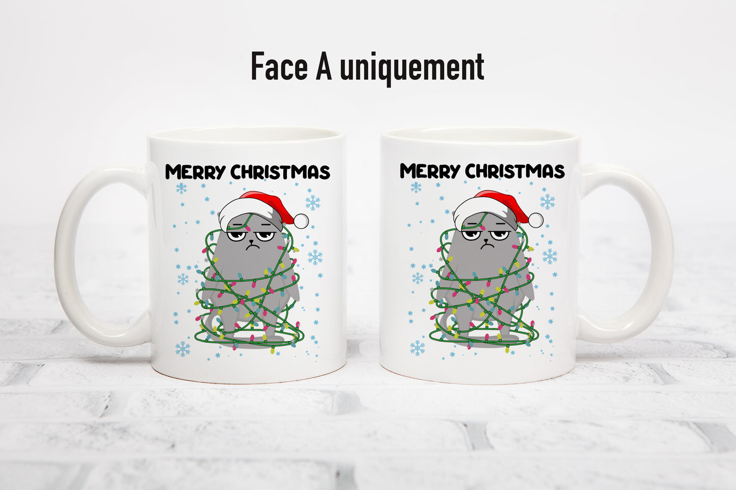 Tasse personnalisée Grumpy Cat Merry Christmas