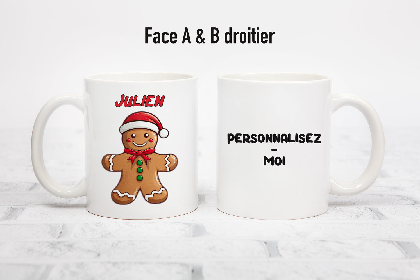 Tasse personnalisée Bonhomme en Pain d'Épices