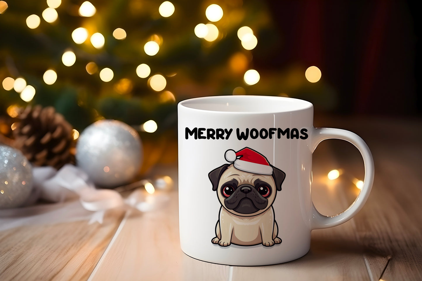 Tasse personnalisée Merry Woofmas Carlin