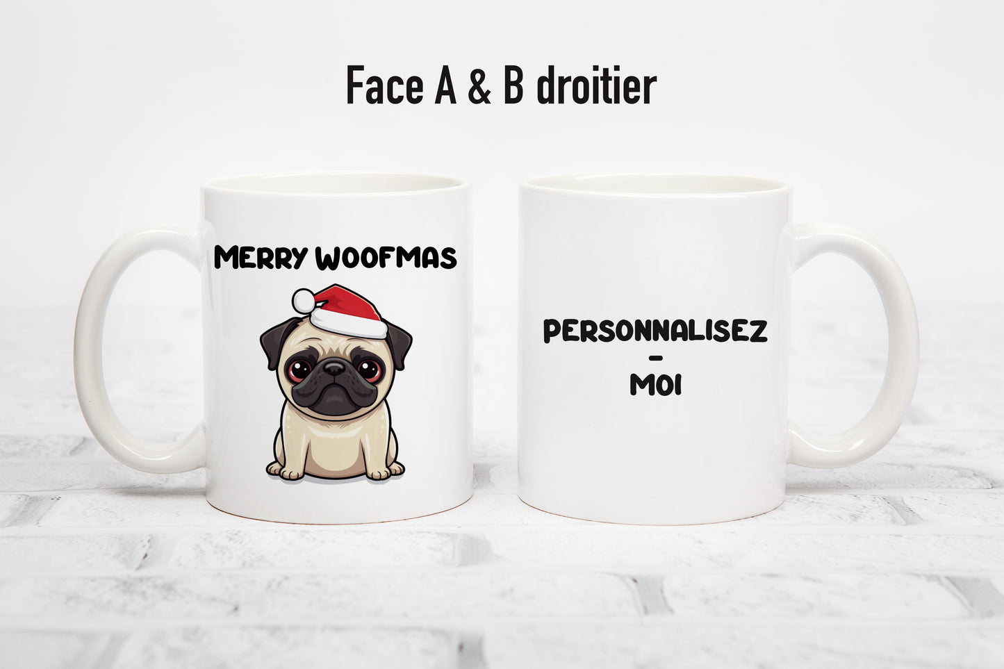 Tasse personnalisée Merry Woofmas Carlin