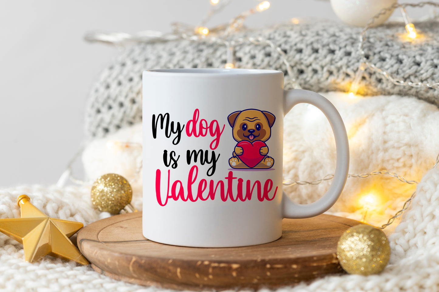 Tasse personnalisée My dog is my valentine