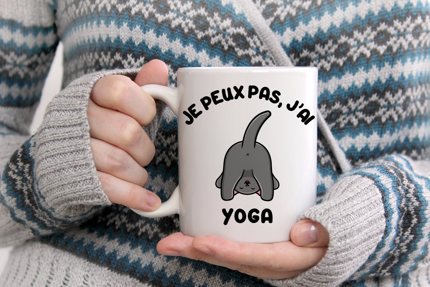 Tasse personnalisée Je peux pas, j'ai Yoga