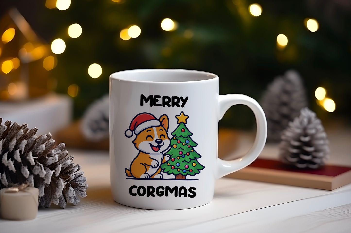 Tasse personnalisée Merry Corgmas