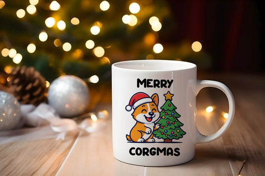 Tasse personnalisée Merry Corgmas