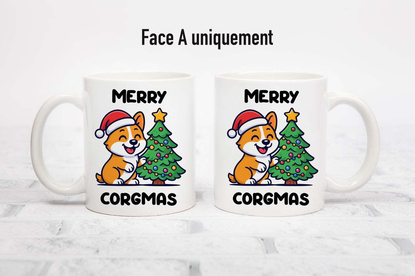 Tasse personnalisée Merry Corgmas