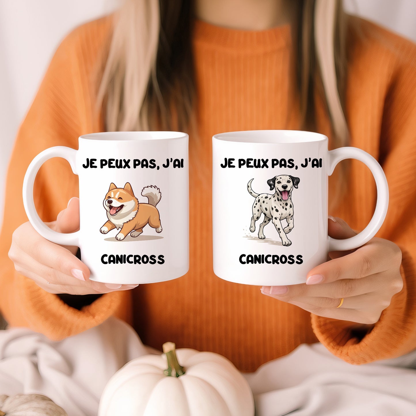 Tasse personnalisée Je peux pas J'ai Canicross Race de chien