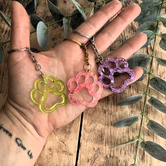 Porte-clés patte de chien en résine | Accessoire Dog Mom