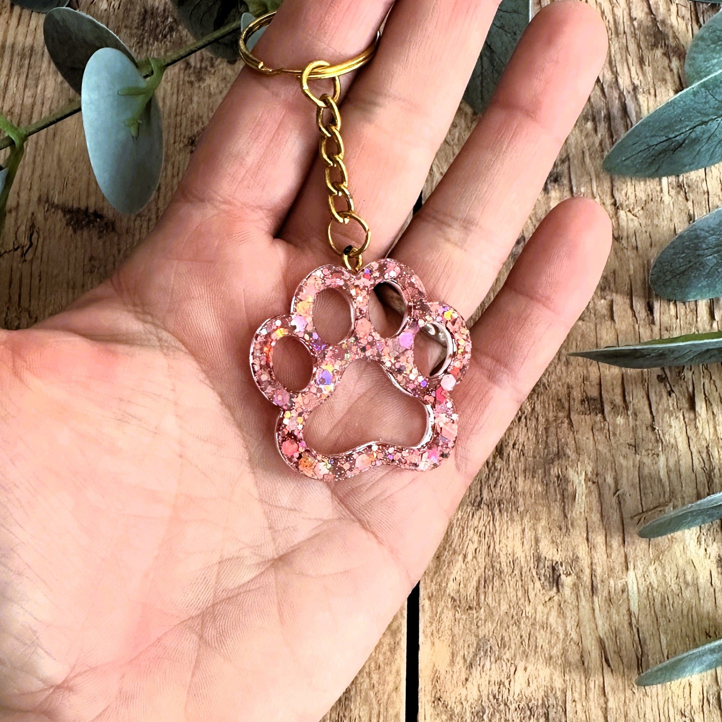 Porte-clés patte de chien en résine | Accessoire Dog Mom