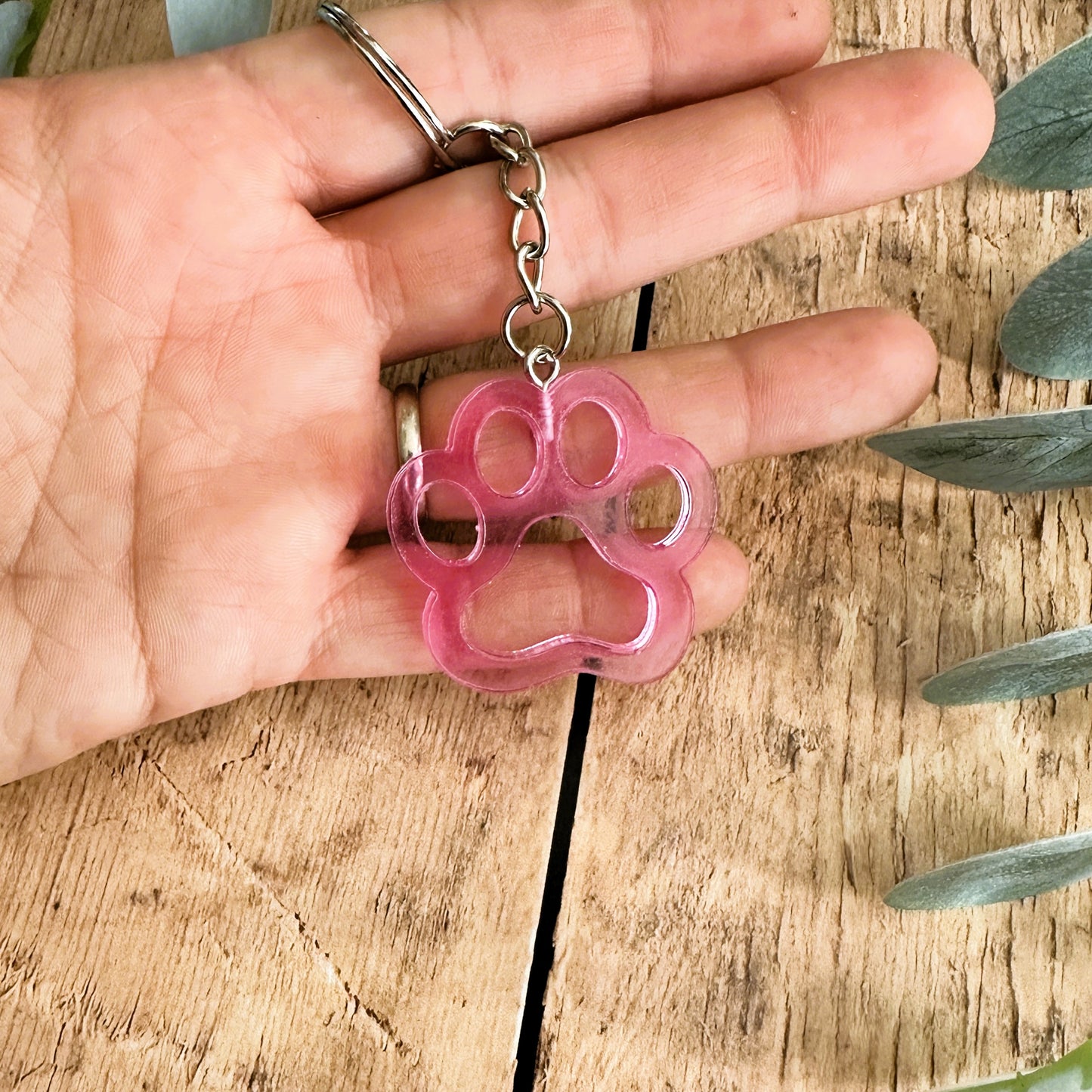 Porte-clés patte de chien en résine | Accessoire Dog Mom