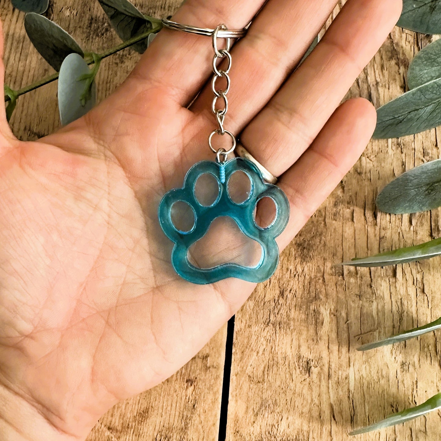 Porte-clés patte de chien en résine | Accessoire Dog Mom