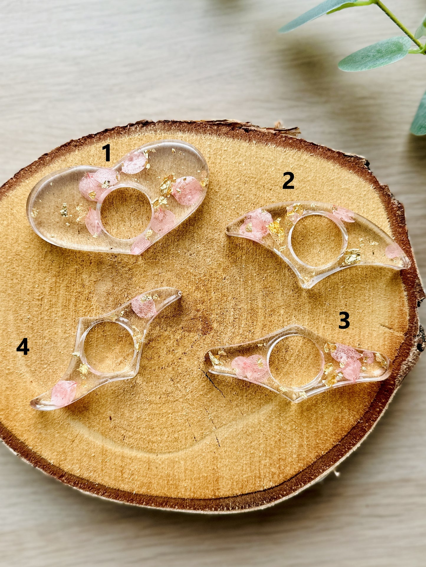 Bague de lecture en résine époxy Hortensia Rose