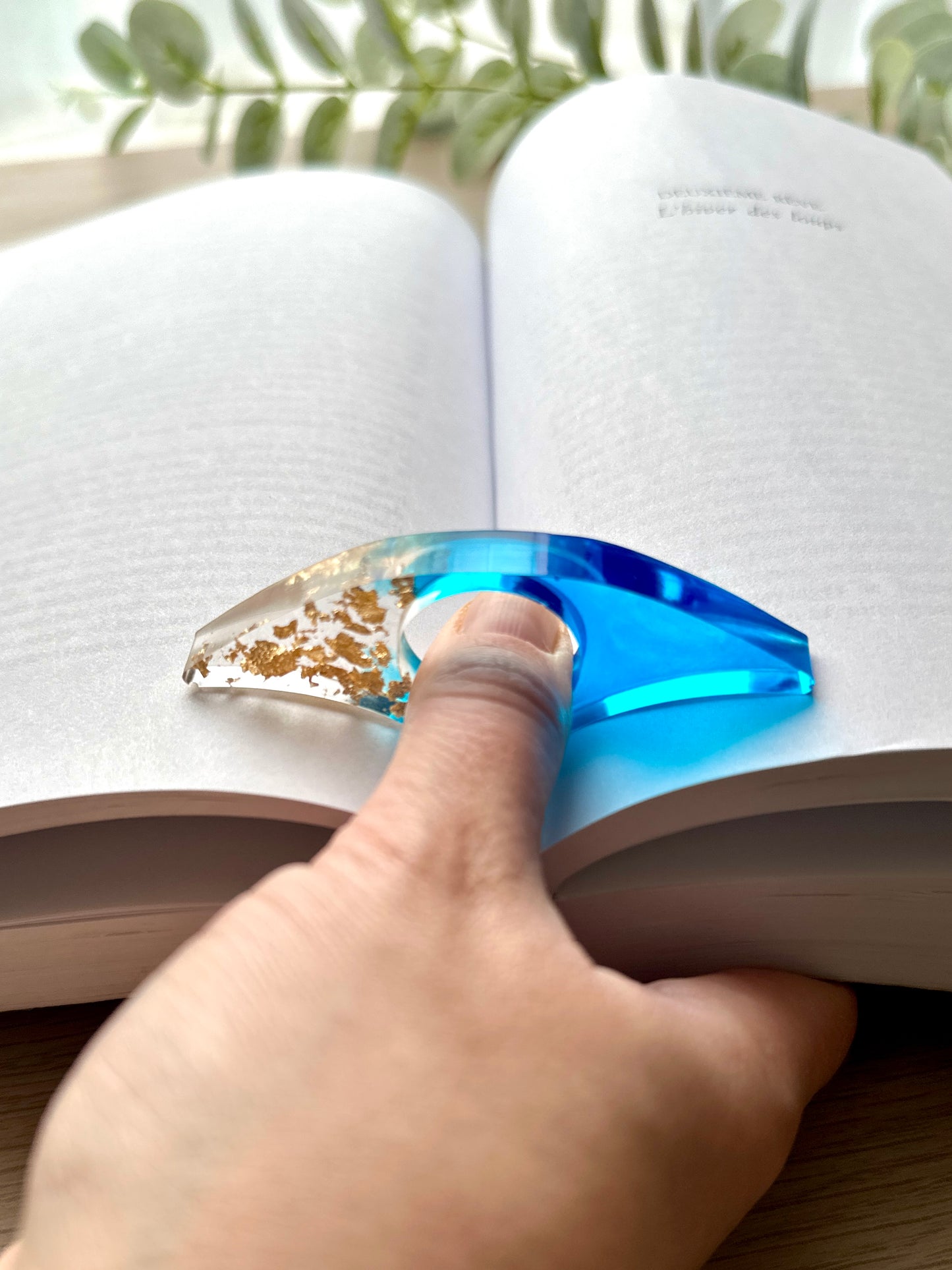 Bague de lecture en résine époxy Océan