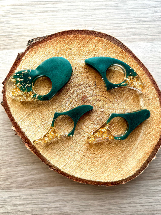 Bague de lecture en résine époxy Vert