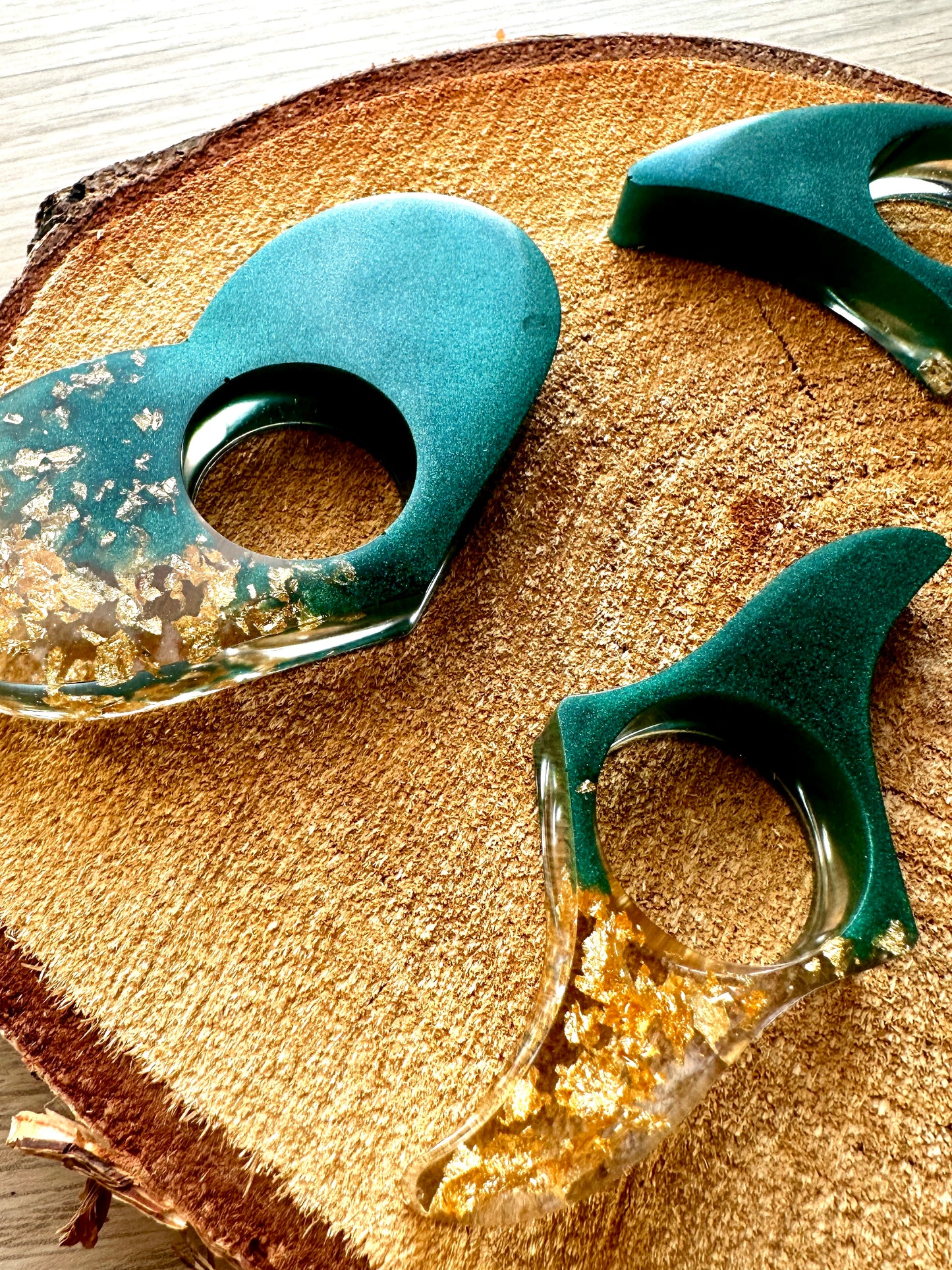 Bague de lecture en résine époxy Vert
