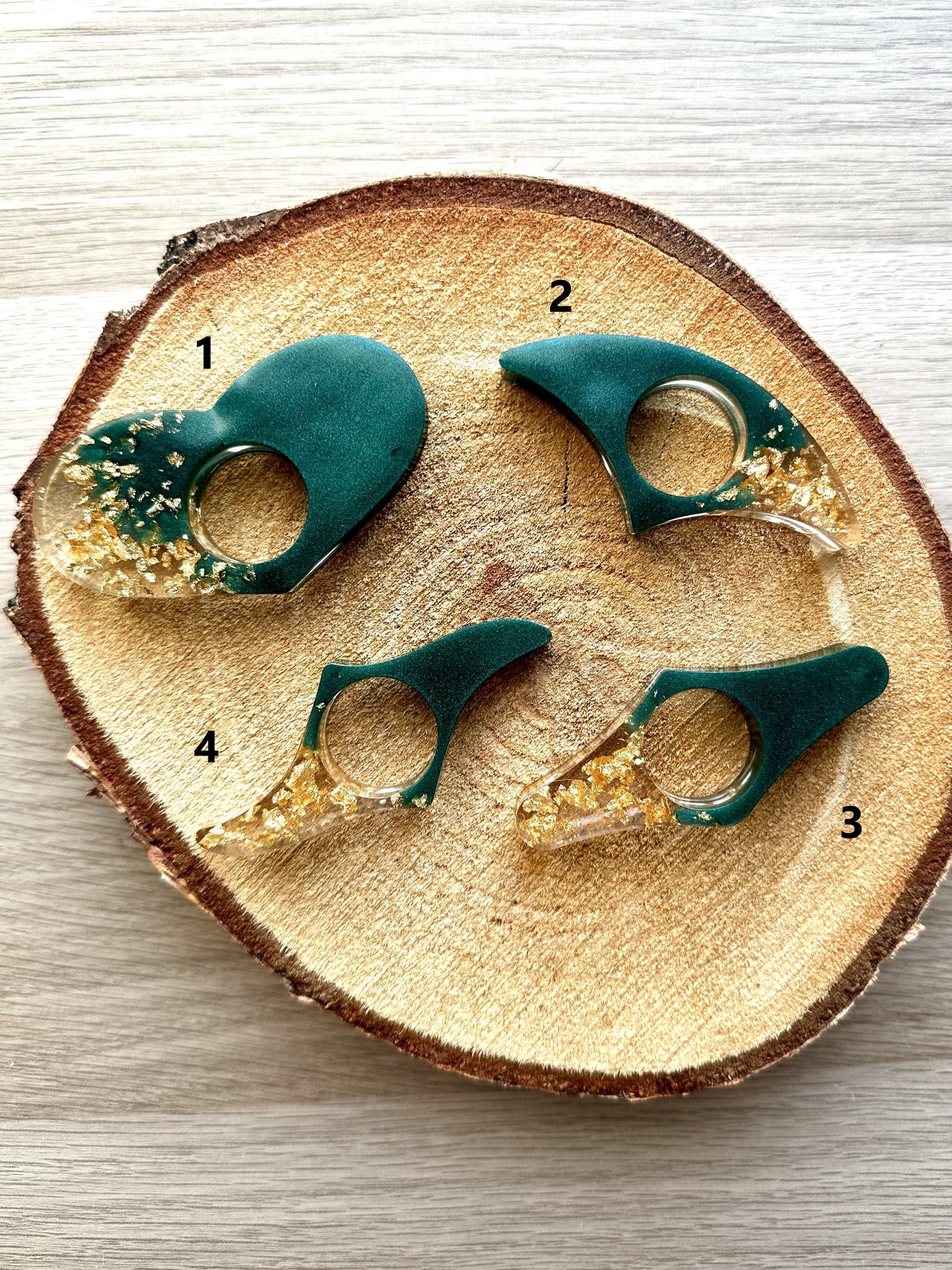 Bague de lecture en résine époxy Vert