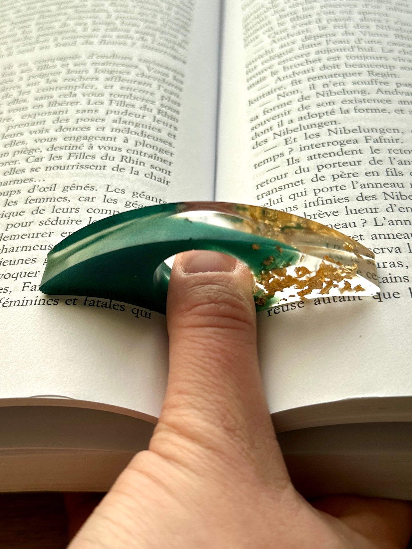 Bague de lecture en résine époxy Vert