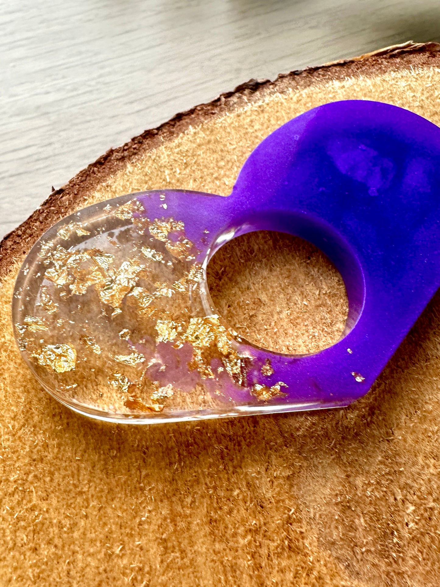 Bague de lecture en résine époxy Violet