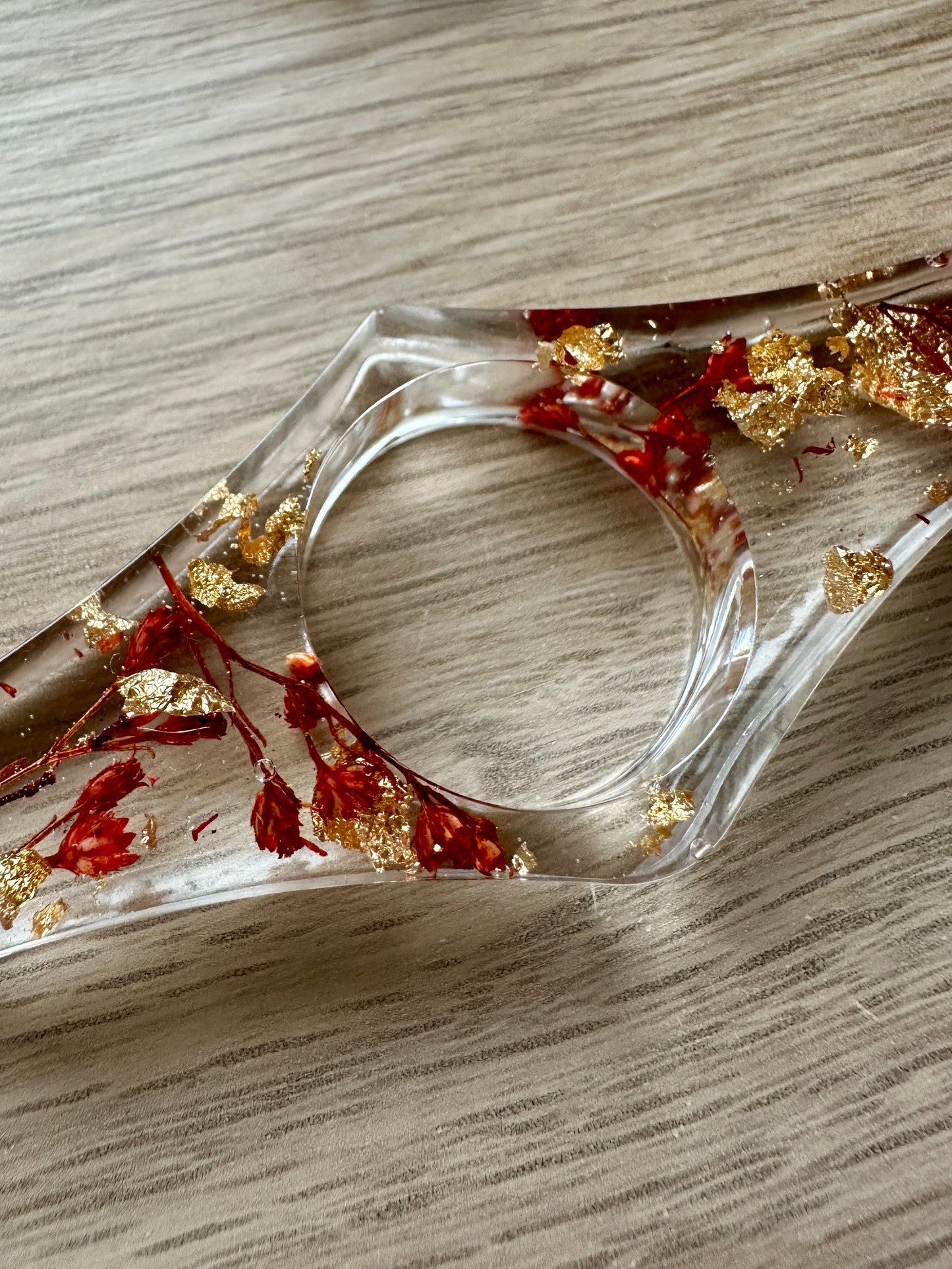 Bague de lecture en résine époxy Gypsophile