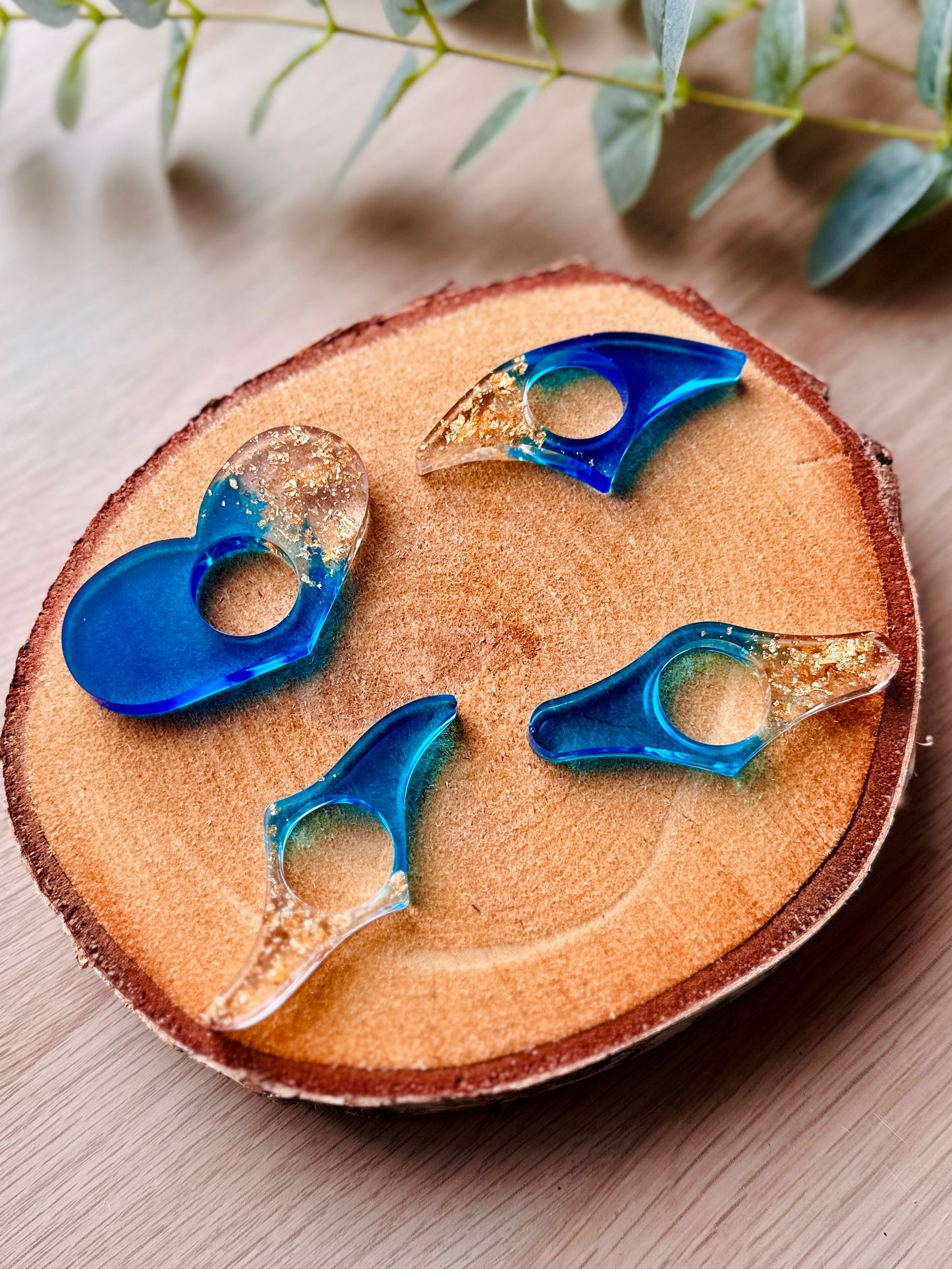 Bague de lecture en résine époxy Océan