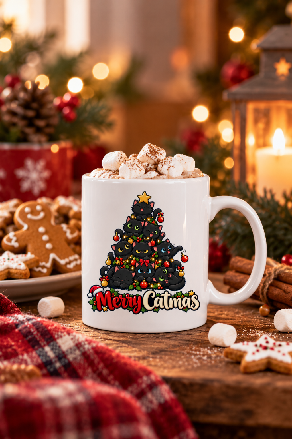 Tasse personnalisée Merry Catmas