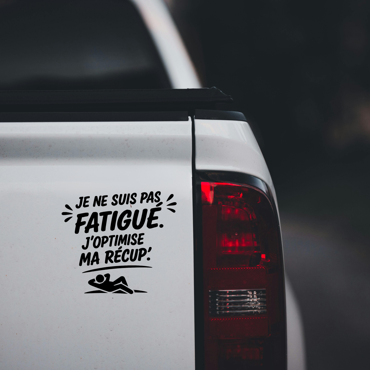 Sticker Je Ne Suis Pas Fatigué J'optimise Ma Récup – Autocollant Sport Humour