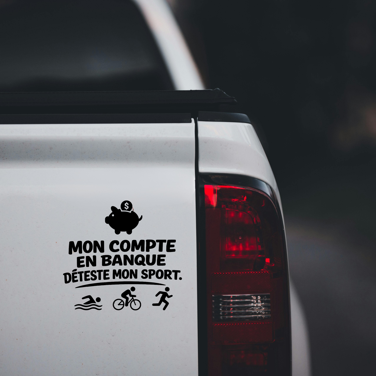 Sticker Mon Compte en Banque Déteste Mon Sport