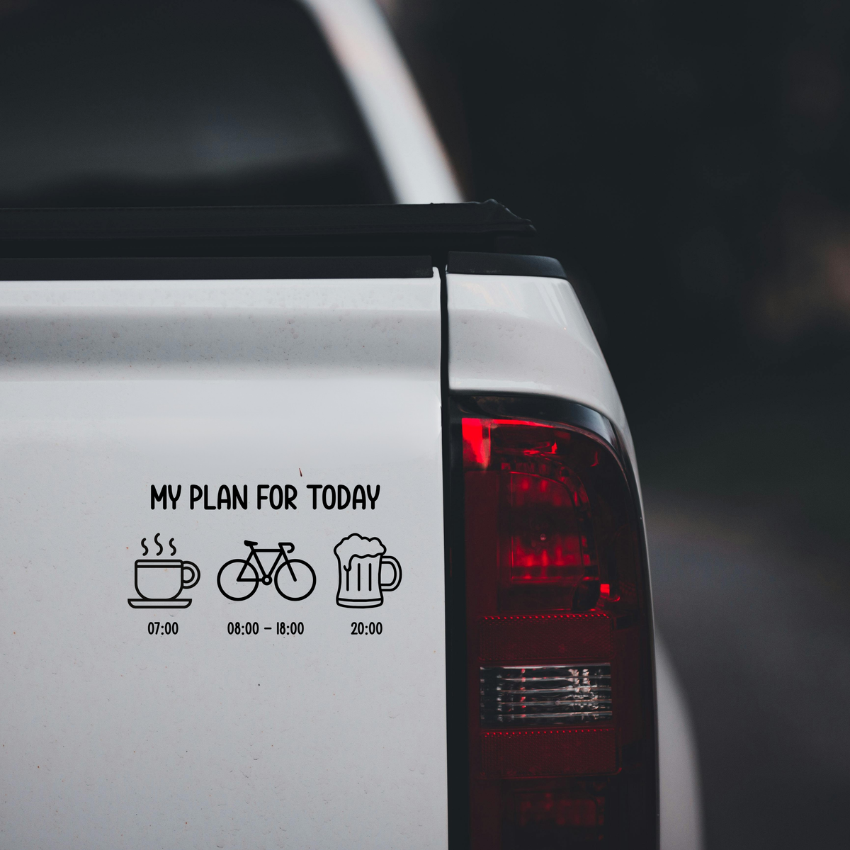 Sticker My Plan For Today Vélo – Autocollant Cyclisme Humour