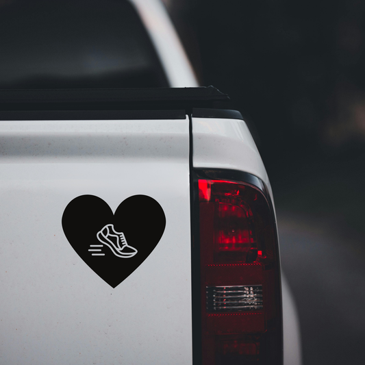 Sticker Cœur Running – Autocollant Passion Course à Pied