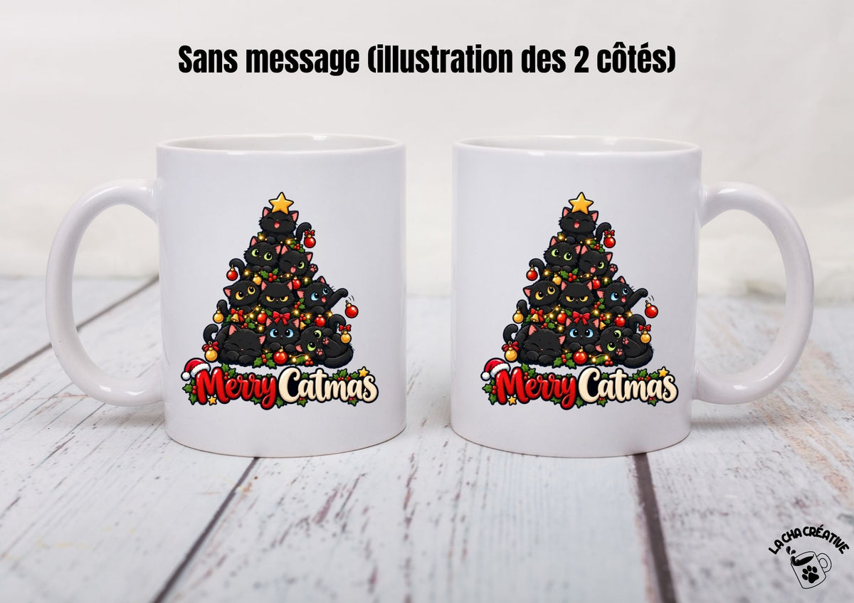 Tasse personnalisée Merry Catmas