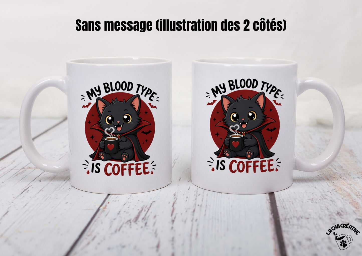 Tasse personnalisée My Blood Type is Coffee