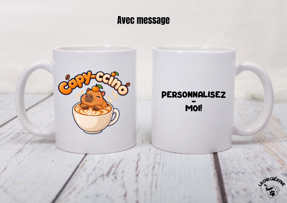 Tasse personnalisée Capy-ccino – Capybara zen