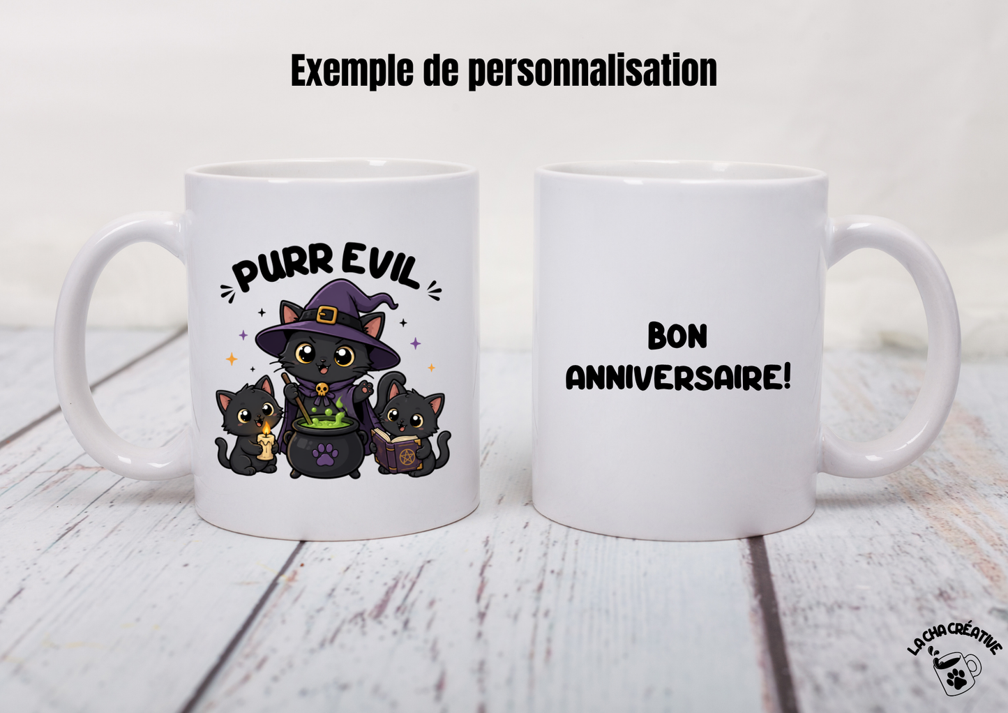 Tasse personnalisée Purr Evil