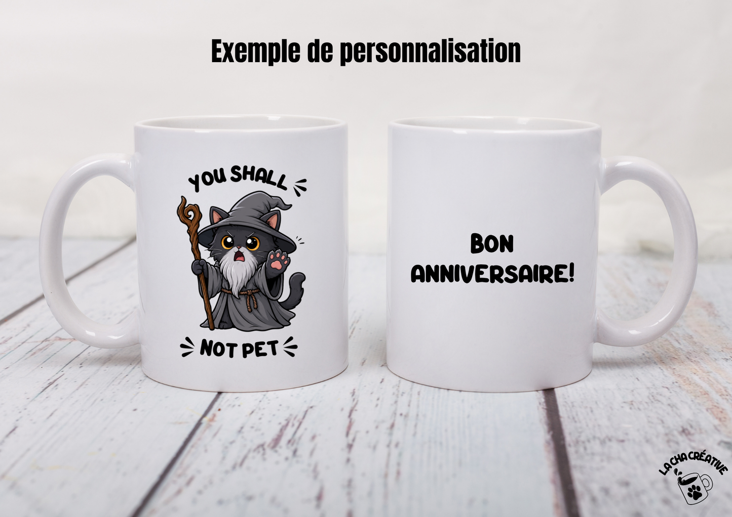 Tasse personnalisée You Shall Not Pet - Chat