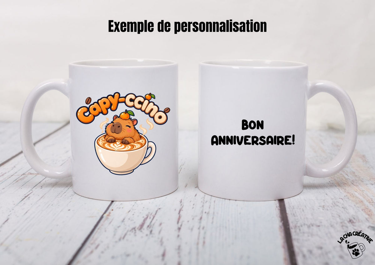 Tasse personnalisée Capy-ccino – Capybara zen
