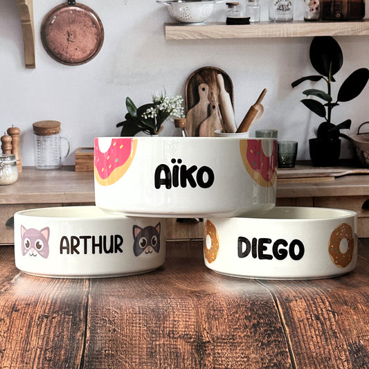 Gamelle personnalisée en céramique pour chien ou chat