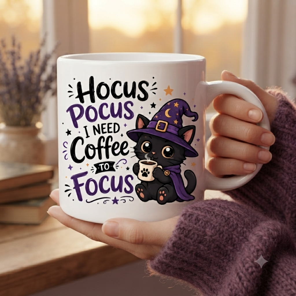 Tasse personnalisée I Need Coffee to Focus - Version 1