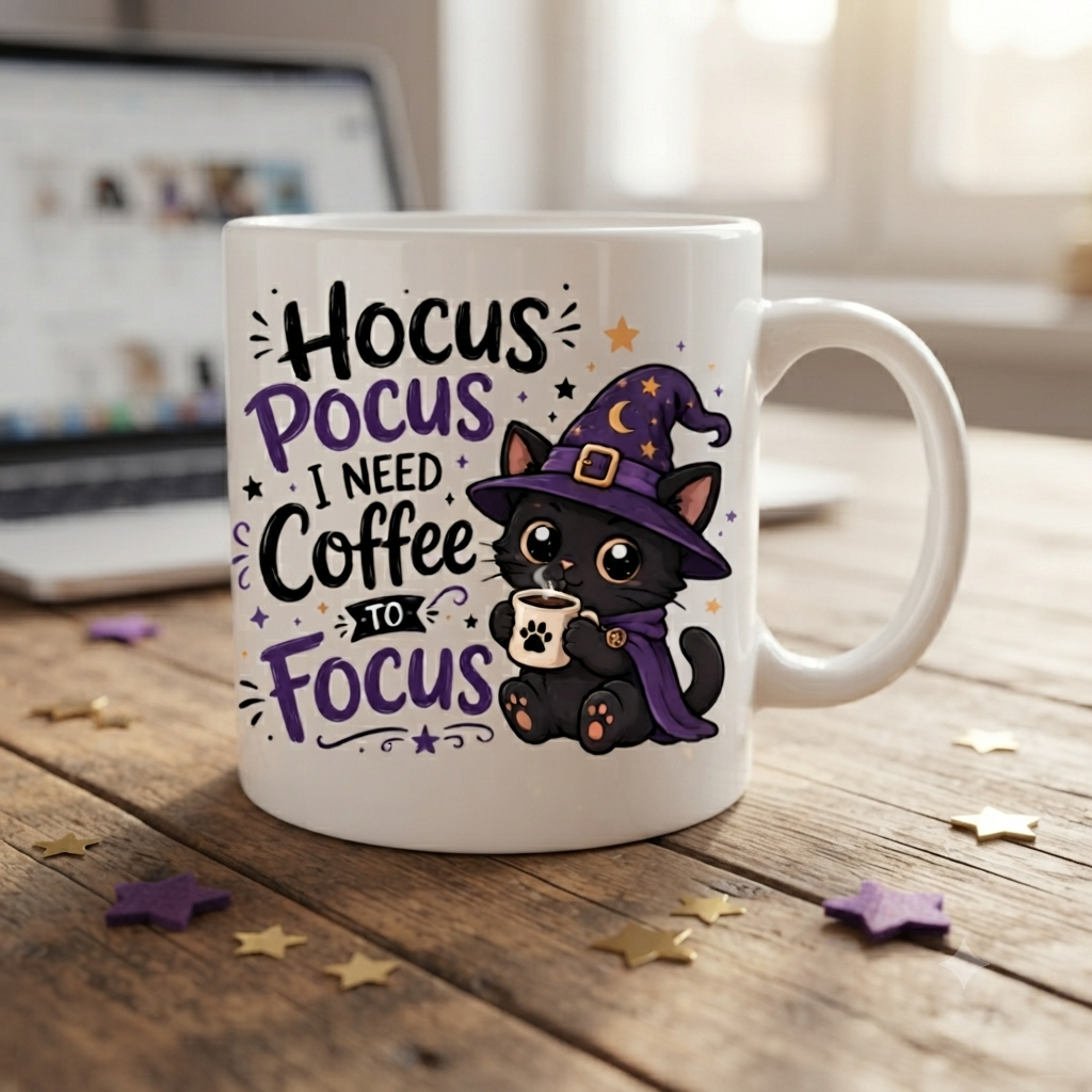 Tasse personnalisée I Need Coffee to Focus - Version 1
